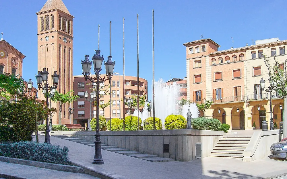 La plaça de l'Ajuntament de Mollerussa